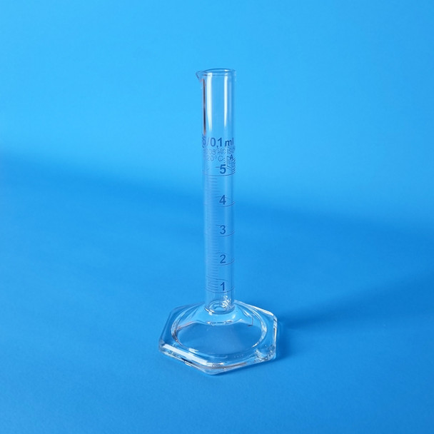 Borosilicate Glass Measuring Cylinder, Tall Form, Class A, 5ml