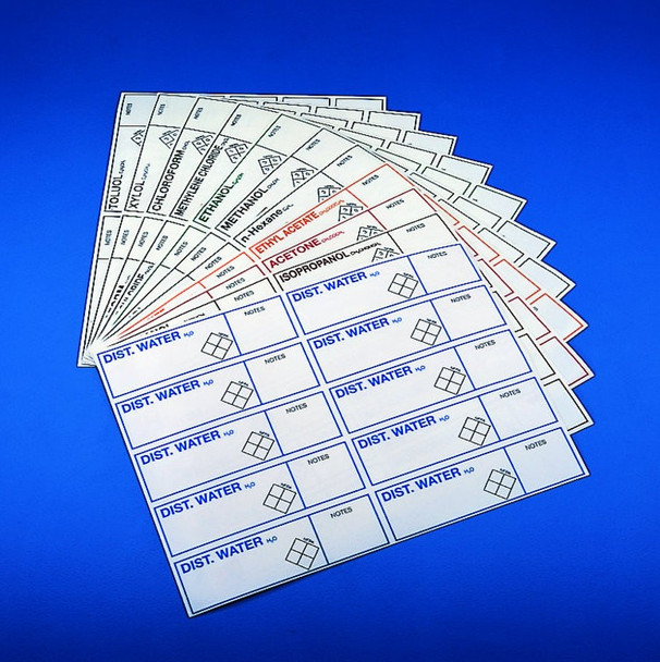 Safety ID Labels, Acetone (10 Stickers)