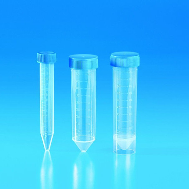 Conical Centrifuge Tubes, Screw Cap, Graduated, Sterile, 15ml (Pack of 500)