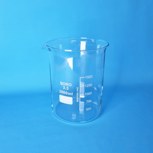 Borosilicate Glass Beakers, Low Form, 2000ml