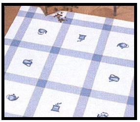 Blue Squares Tablecloths / PF272022
