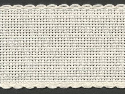 Banding - Cotton - Ivory with Scalloped Border / 71073 WI