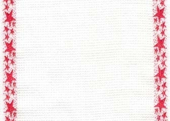 Banding - Cotton - White with Red Star Border / 131130 WI