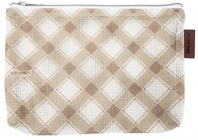 Burlap Mad For Plaid Project Bag / SE848