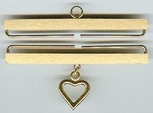 Satin Finish with Heart - 4cm (1-1/2") / 3514 WI