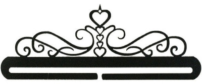 5 Heart Scroll Bell Pull - 12" / AM38002