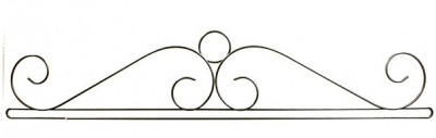 Wire Scroll Split Btm - Charcoal - 36" / AM32702