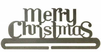 Merry Christmas Split Btm - Charcoal - 12" / AM29012