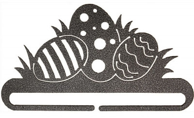 Easter Eggs Split Btm - Charcoal - 6" / AM27532