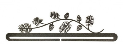 Pine Needles Split Btm - Charcoal - 18" / AM31312