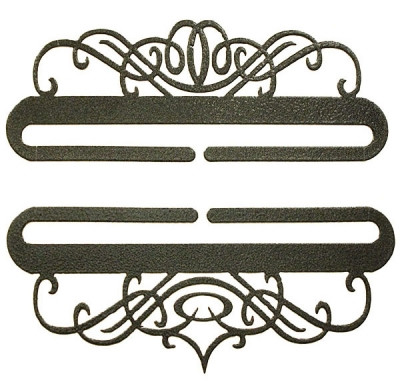Windy Scroll Bellpull Pair - Charcoal - 6" / AM31632