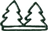 Green Trees - 4-1/2" / MHMT Green Trees Metal 4-1/2" o...