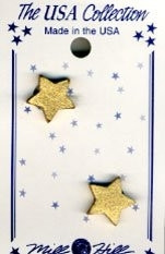Gold Star Pierced Earrings / MHUSA26
