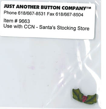 Santa's Village 5 Button-Santa's Stocking Store / 13-1495.