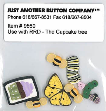 Cupcake Tree Button Pack (Raise) / 12-2101.