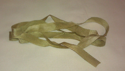 Grungy Green Dupioni Silk 1/2 / D-060.