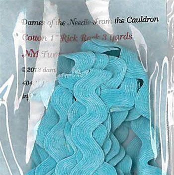 NM Turqoise Rick Rack 1" (3yds) / D-020.