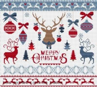Scandinavian Christmas Magnet / 19-2785.