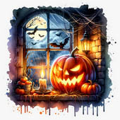 Pumpkin Window Magnet / 24-2339.