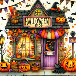 Halloween Shop Magnet / 25-2559.