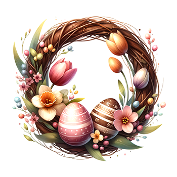 Easter Wreath Magnet / 24-1815.
