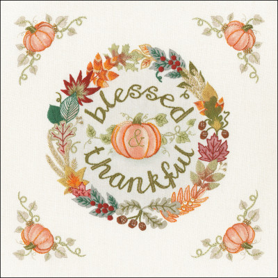 Blessed & Thankful - Embroidery 
 by Cassandra Riley / BTECA3