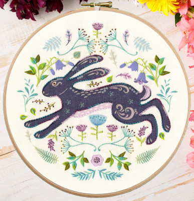 Folk Hare - Folk Art Range Collection by Kathy Pilcher 
 - Embroidery / BTEKP2