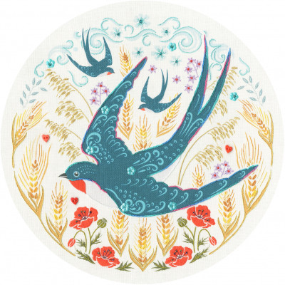 Swallows - Folk Art Range by Kathy Pilcher - Embroidery / BTEKP4