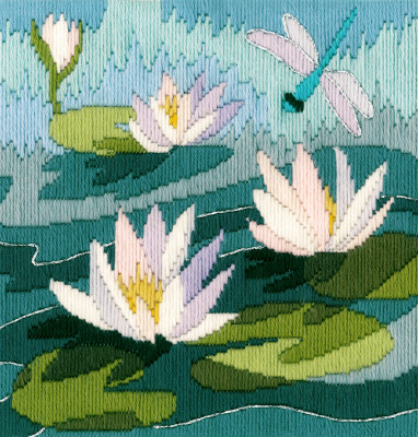 Water Lilies 
 by Rose Swalwell 
 Long Stitch Flowers / BTLSWL