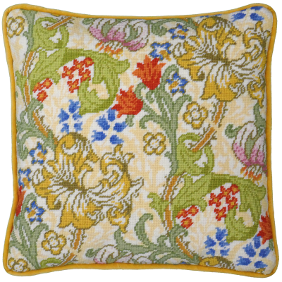 Golden Lily Tapestry 
 William Morris Tapestry Cushion / BTTAC9