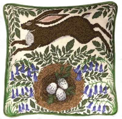 Spring Hare Pillow - Caroline Rowe / BTTAP1