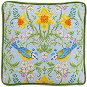 Spring Blue Tits Tapestry 
 by Karen Tye Bentley / BTTKTB1