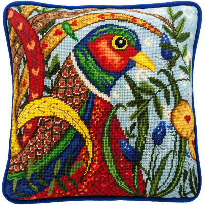 Pheasant - Flights Of Fancy Tapestry 
 by Linda Hoskin / BTTLH2
