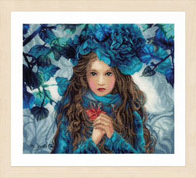Blue Flowers Girl / PN188640