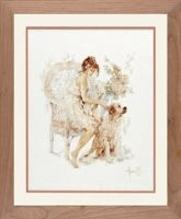 Girl in Chair with Dog / PN7951
