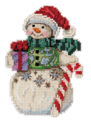 Snowman with Candy Cane by Jim Shore (2021) / JS202116