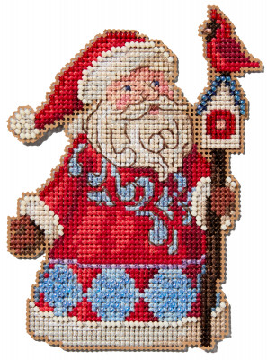 Santa & Cardinal Birdhouse by Jim Shore (2024) / JS202411