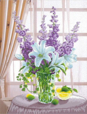 Lillies & Hollyhocks - No Count X-Stitch / NANC6501