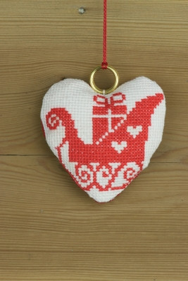 Red Sliegh Ornament / 016252 WI