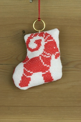 Stocking with Buck Ornament / 016255 WI