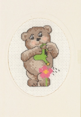 Teddy w/Watering Can 
 Card w/envelope / 175171 WI