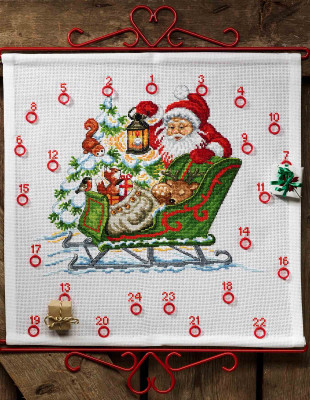 Animals in Sled Bellpull Calendar / 341222 WI