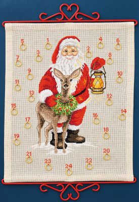 Santa Claus & Deer Advent Calendar / 343280 WI