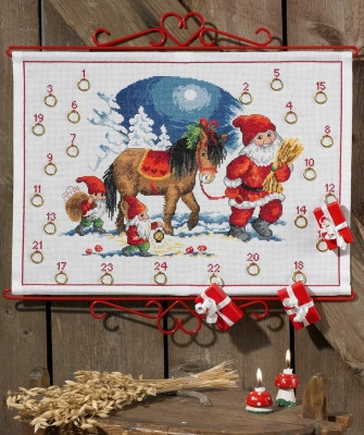 Santa w/Horse Advent Calendar / 345223 WI