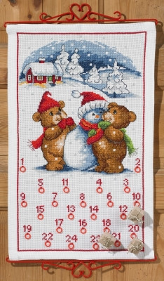 Teddy & Snowman Advent Calendar / 345224 WI