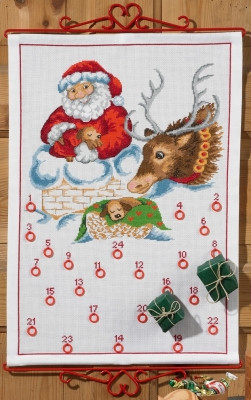 Santa in Chimney Advent Calendar / 345226 WI