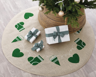Heart & Cornet Tree Skirt / 455275 WI