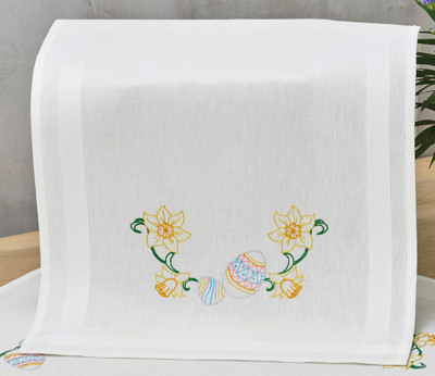 Daffodils & Egg Table Runner / 633535 WI