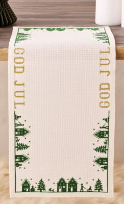 Green Houses Table Runner / 634206 WI
