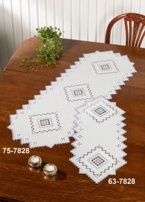 Grey Hardanger - Table Runner (left) / 757828 WI